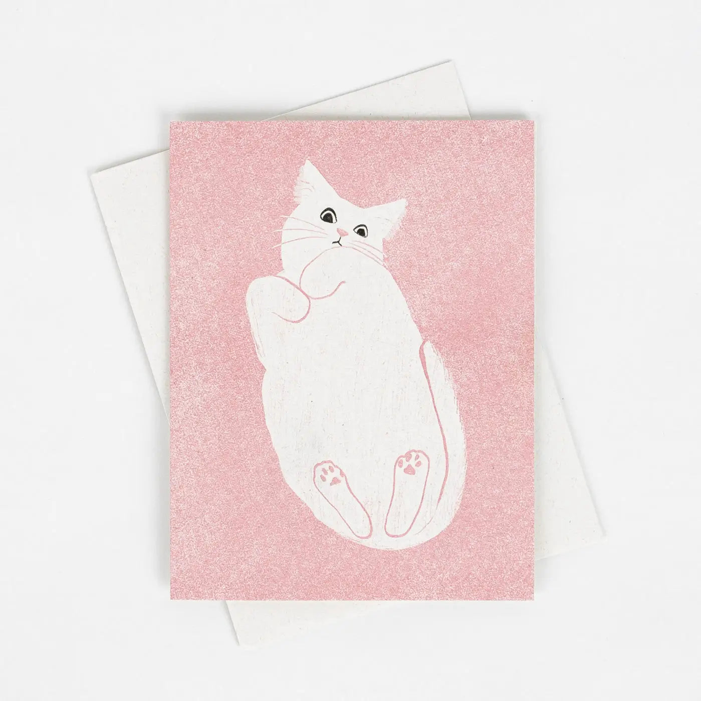 Bromstad Printing Co. Risograph Card - Cat on Glass