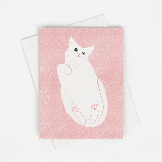 Bromstad Printing Co. Risograph Card - Cat on Glass