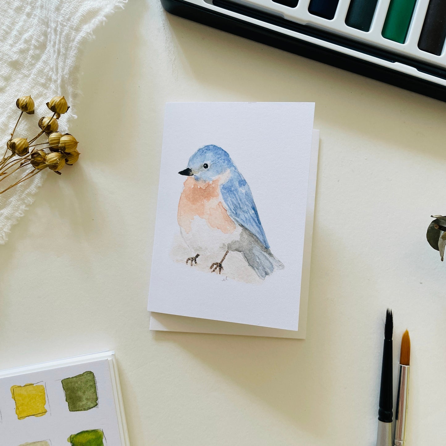 Emily Lex Mini Notecard - Bluebird