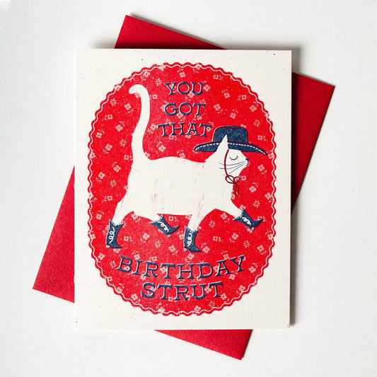 Bromstad Printing Co. Risograph Card - Birthday Strut