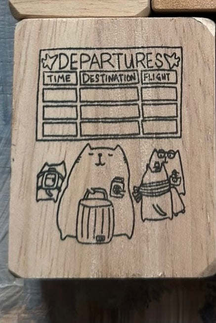 Catdoo Designs | Departures Rubber Stamp