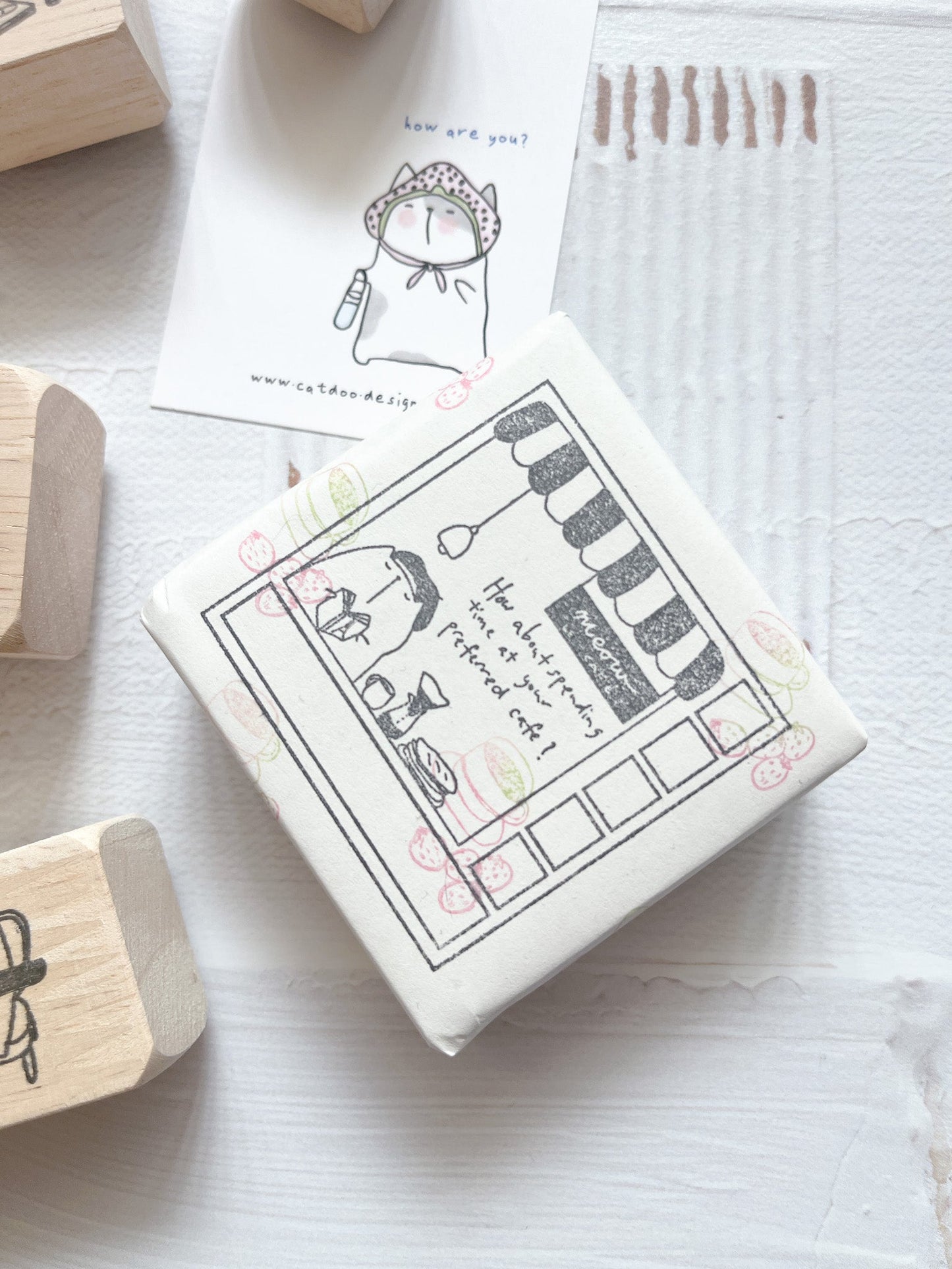 Catdoo Designs | Salut Cafe Rubber Stamp
