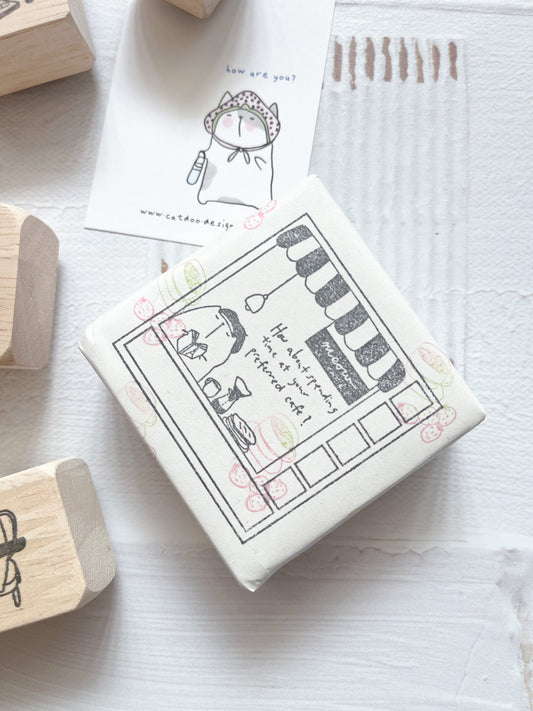 Catdoo Designs | Salut Cafe Rubber Stamp