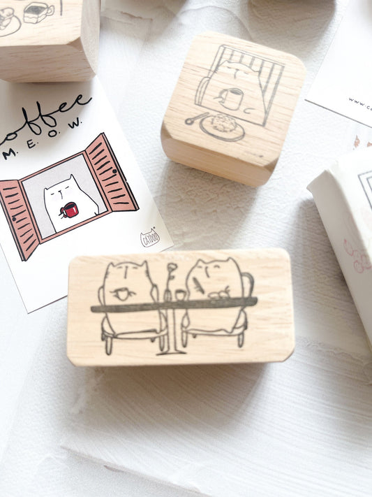 Catdoo Designs | Coffee Lah with your Best Friend Rubber Stamp