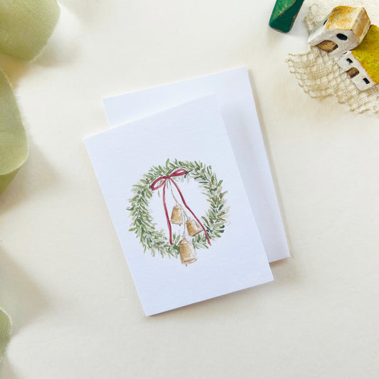 Emily Lex Mini Notecard - Bell Wreath