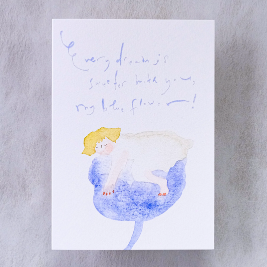Dodolulu Greeting Card - My Blue Flower