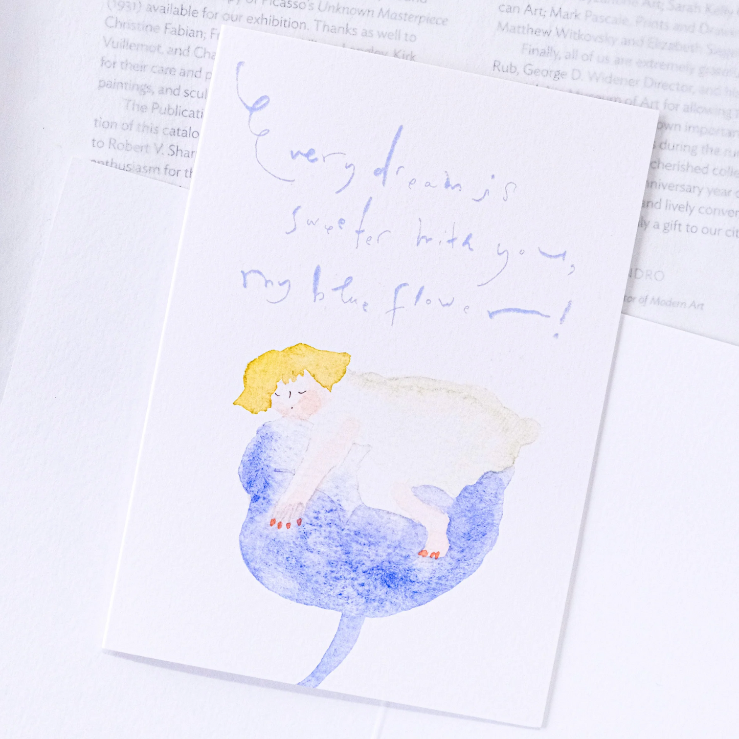 Dodolulu Greeting Card - My Blue Flower