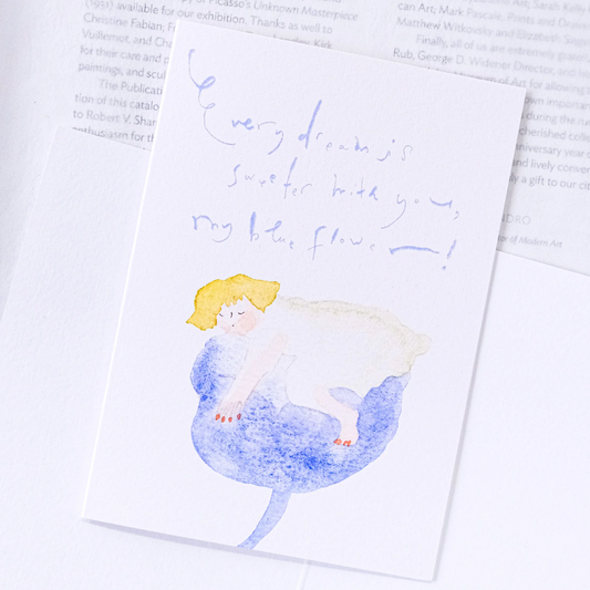 Dodolulu Greeting Card - My Blue Flower