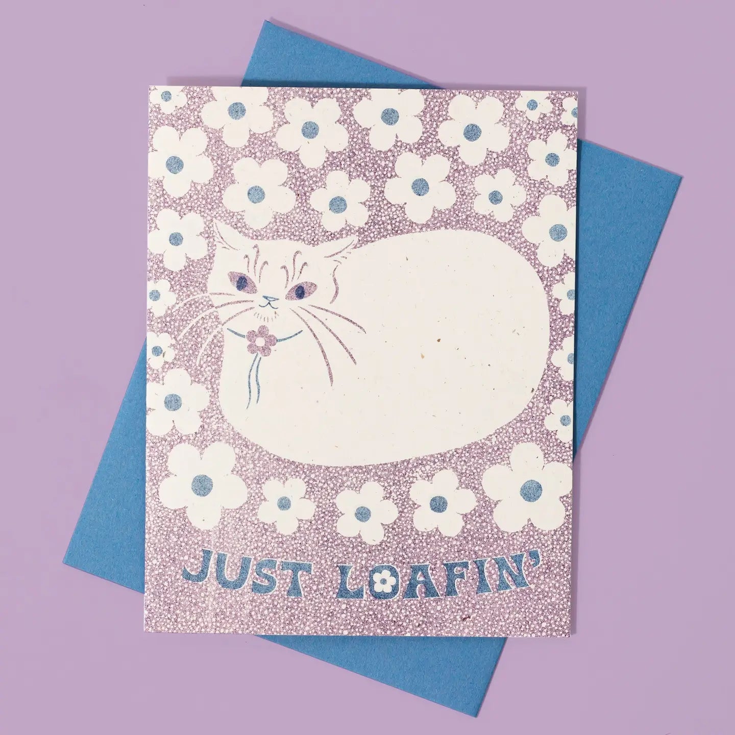 Bromstad Printing Co. Risograph Card - Just Loafin' Cat