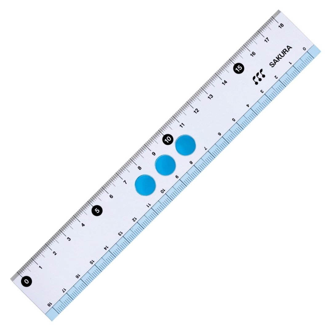 Sakura Straight Line Ruler 18cm  G Jogi