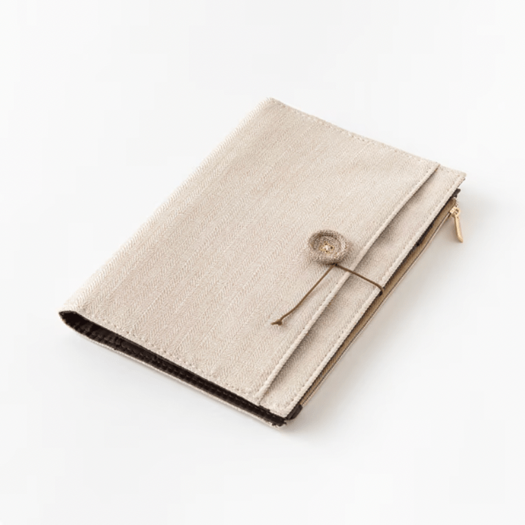 Yuru Log Zipper Pouch Notebook Cover / Midori DESIGNPHIL