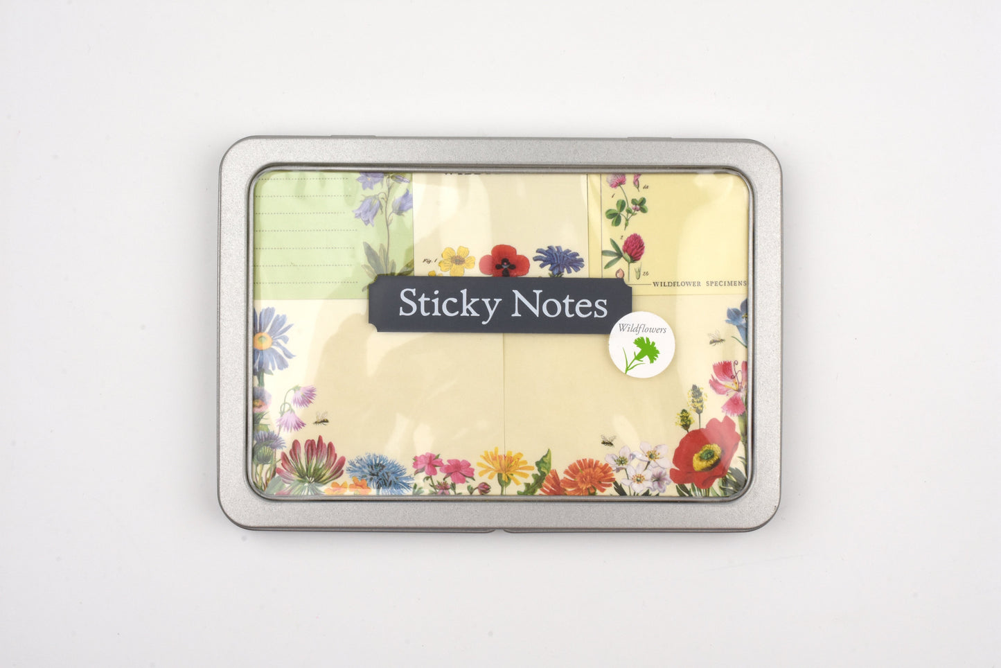 Cavallini - Sticky Notes Tin Set - Wildflowers