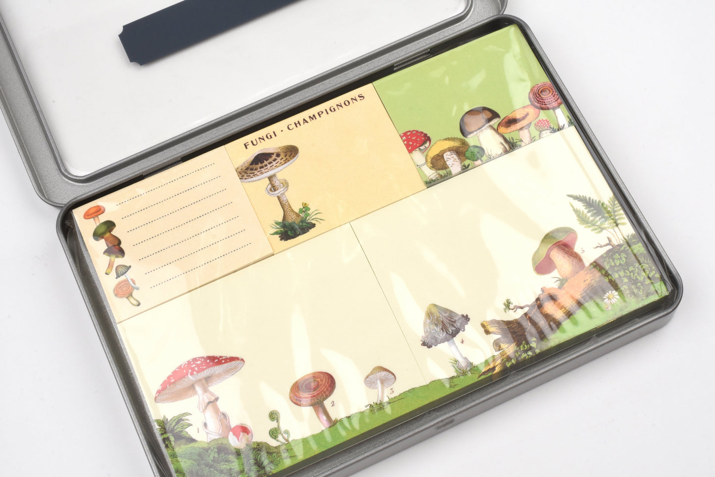 Cavallini - Sticky Notes Tin Set - Mushrooms