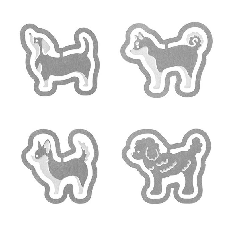 Dogs Etched Clips