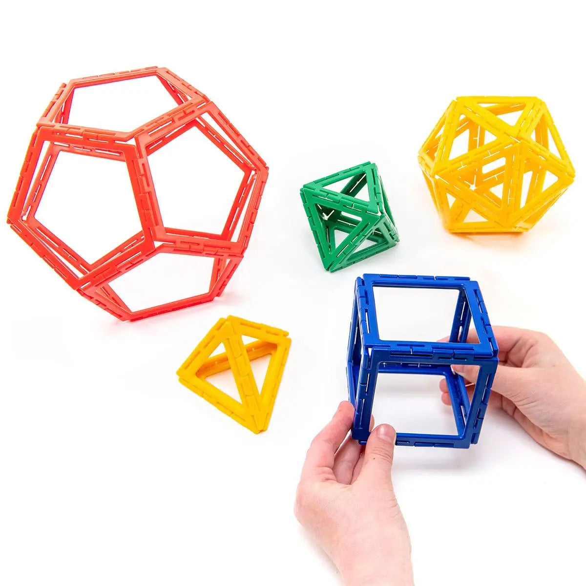 Platonic Solids Set – 50-Piece Educational Geometry Construction Kit for Ages 6+