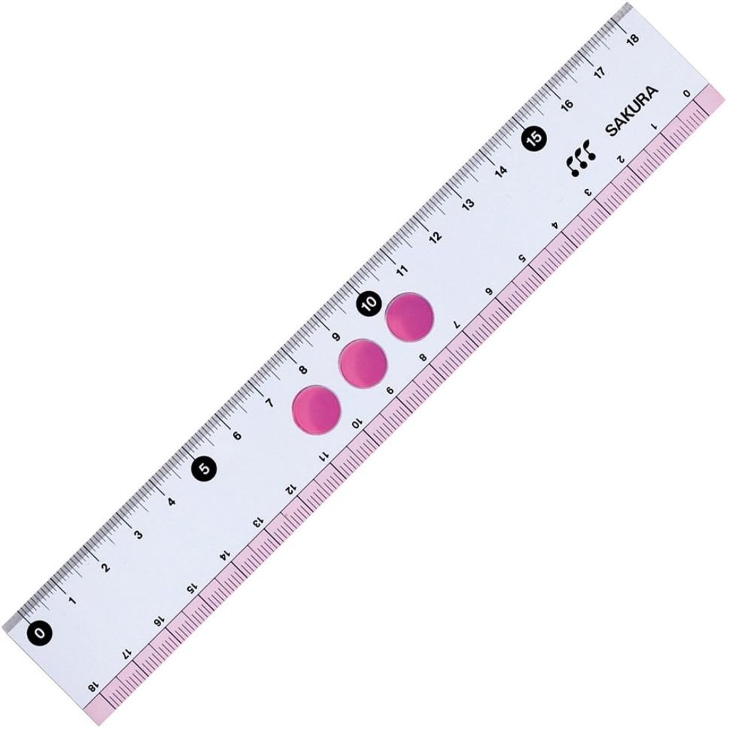 Sakura Straight Line Ruler 18cm  G Jogi