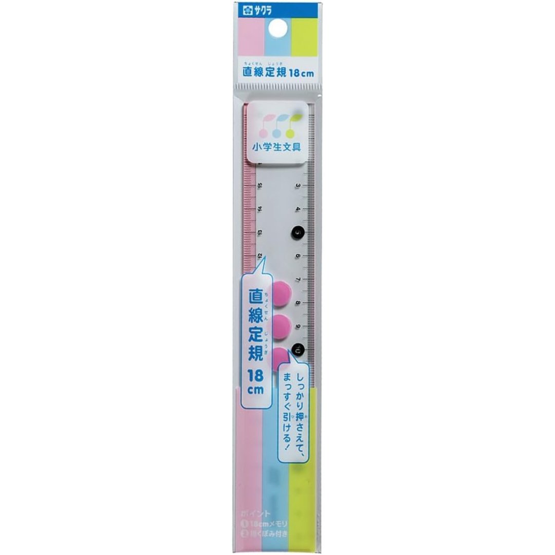 Sakura Straight Line Ruler 18cm  G Jogi