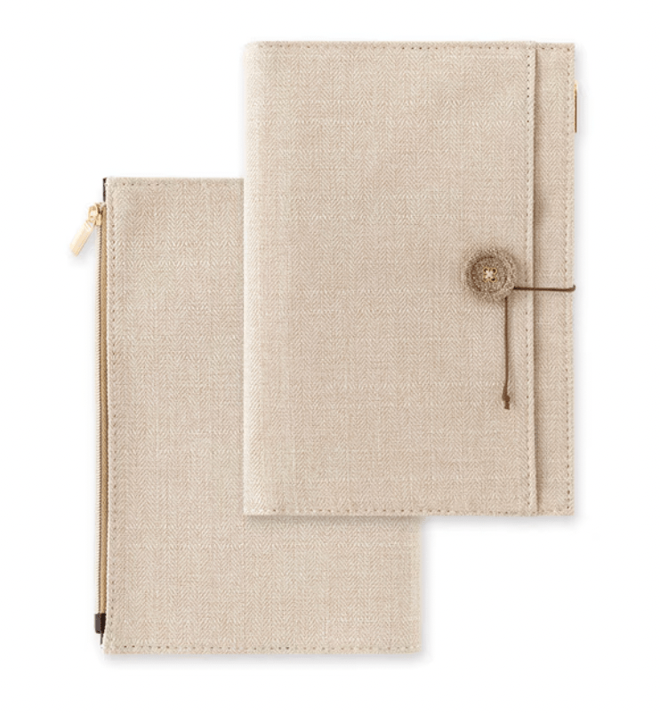 Yuru Log Zipper Pouch Notebook Cover / Midori DESIGNPHIL