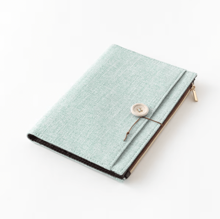 Yuru Log Zipper Pouch Notebook Cover / Midori DESIGNPHIL